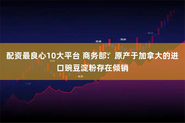 配资最良心10大平台 商务部：原产于加拿大的进口豌豆淀粉存在倾销